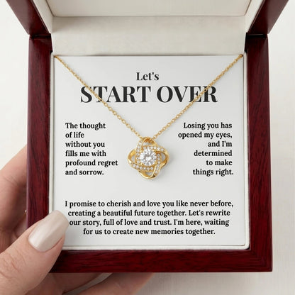 "Win Her Back" Love Knot Necklace - Romantic Reconciliation Gift for Wife or Girlfriend - The Love Sparkle