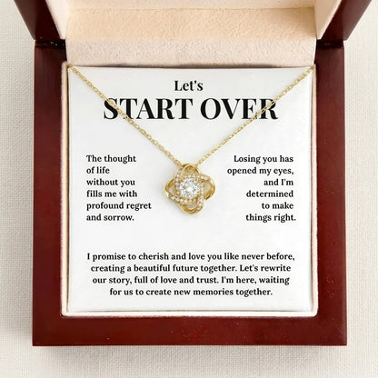 "Win Her Back" Love Knot Necklace - Romantic Reconciliation Gift for Wife or Girlfriend - The Love Sparkle