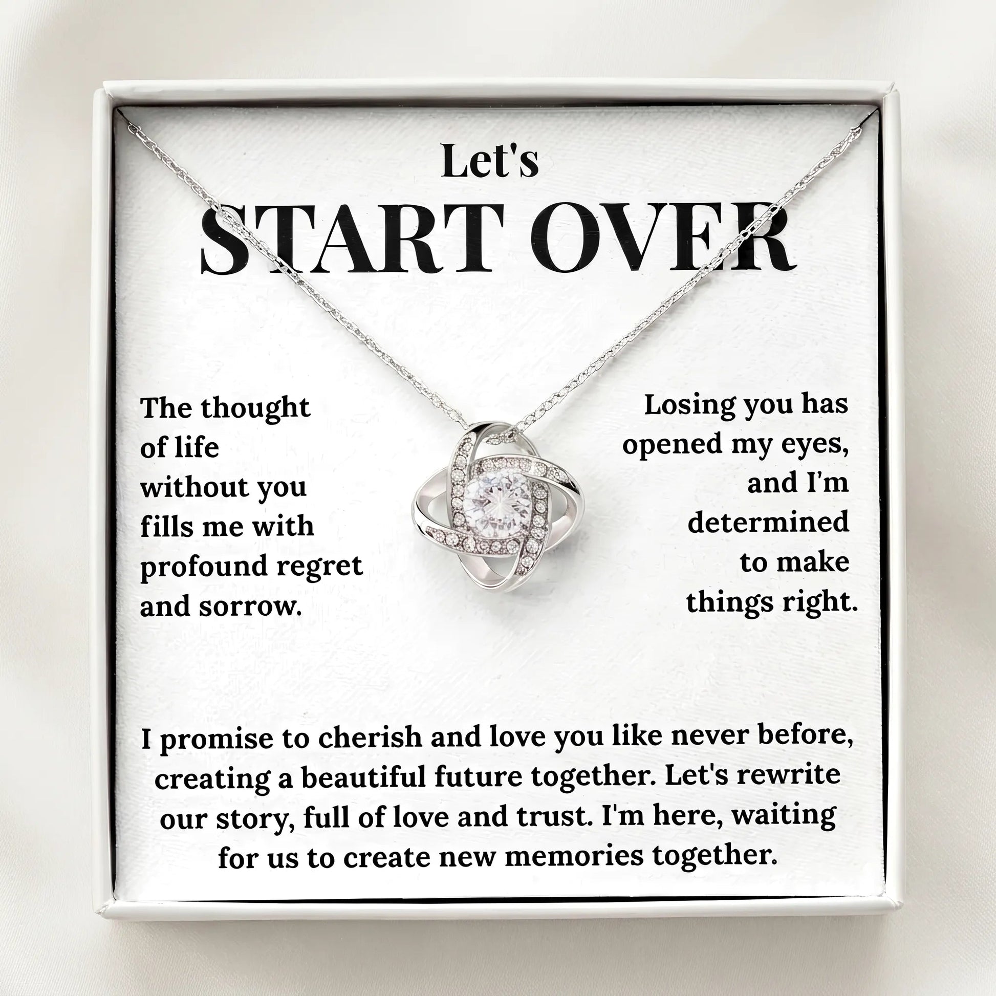 "Win Her Back" Love Knot Necklace - Romantic Reconciliation Gift for Wife or Girlfriend - The Love Sparkle