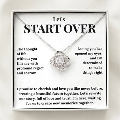 "Win Her Back" Love Knot Necklace - Romantic Reconciliation Gift for Wife or Girlfriend - The Love Sparkle