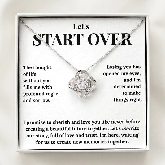 "Win Her Back" Love Knot Necklace - Romantic Reconciliation Gift for Wife or Girlfriend - The Love Sparkle