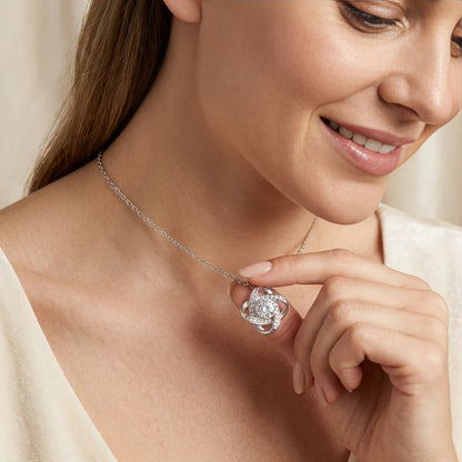 "You're the Love of My Life" Love Knot Necklace & Red Rose Box – Meaningful Gift for Wife - The Love Sparkle