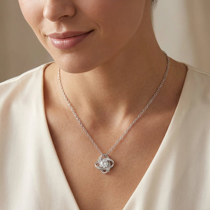 "You're the Love of My Life" Love Knot Necklace & Red Rose Box – Meaningful Gift for Wife - The Love Sparkle